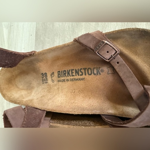 BIRKENSTOCK Yara Oil Leather Ankle Strap Flat Women's Sandals EU 38/US 7- Habana - Picture 5 of 8